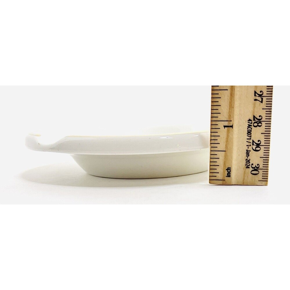 Arklow Ireland Gresham Hotel Dublin Ashtray White Gold Vintage Porcelain - Picture 8 of 14